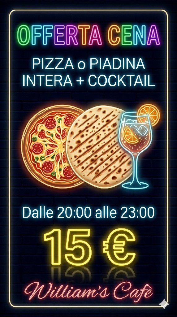 Offerta cena con cocktail 🍸